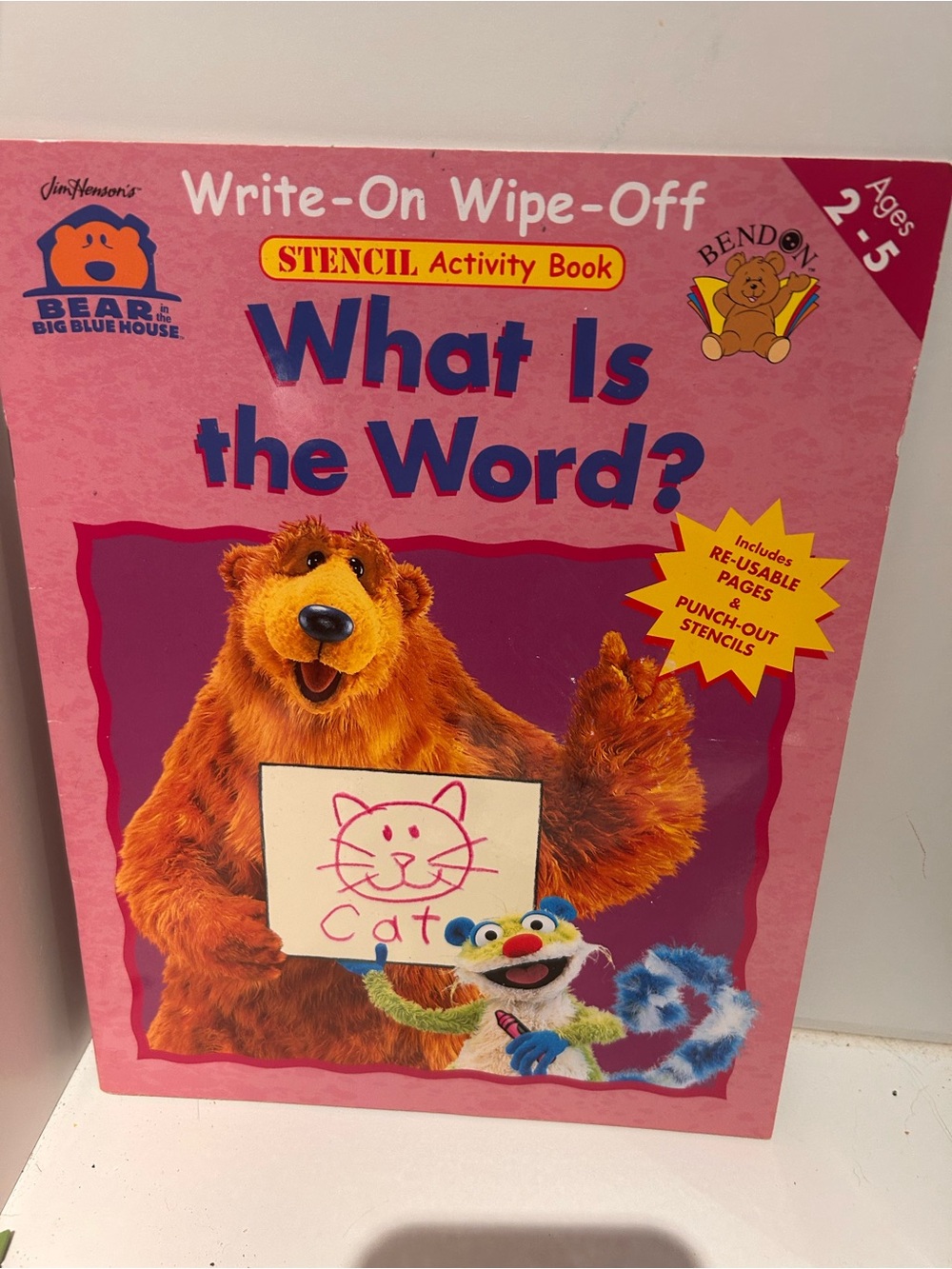 Bear in the big blue house wipe clean book
